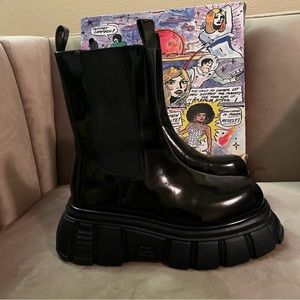 JEFFERY CAMPBELL STOMPED BOOTS
